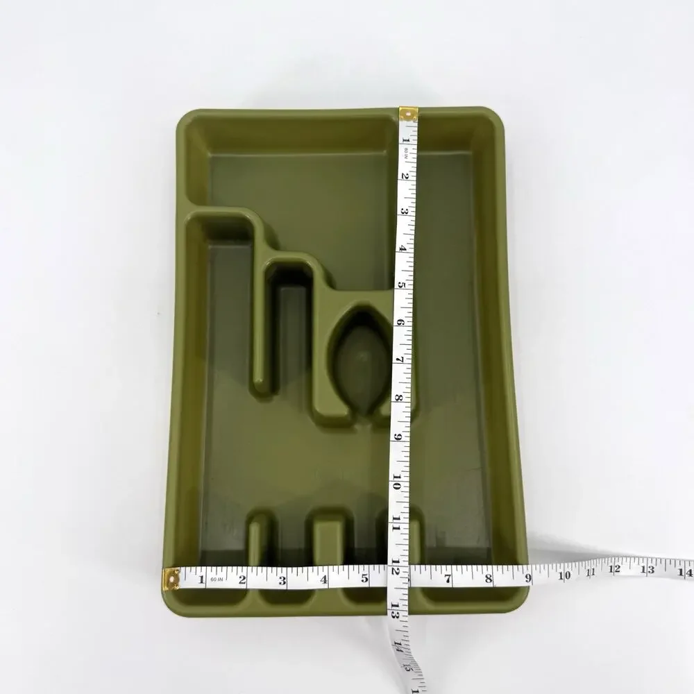 Rubbermaid Silverware Flatware Utensil Holder Tray 2921 Avocado Green